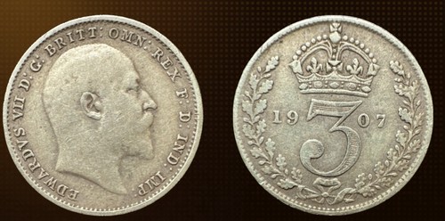 Großbritannien pence 1907 - großbritannien, 3
