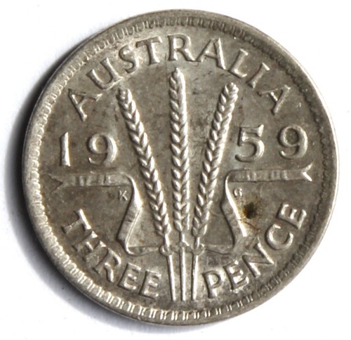 Australien pence 1959 - pence, silber