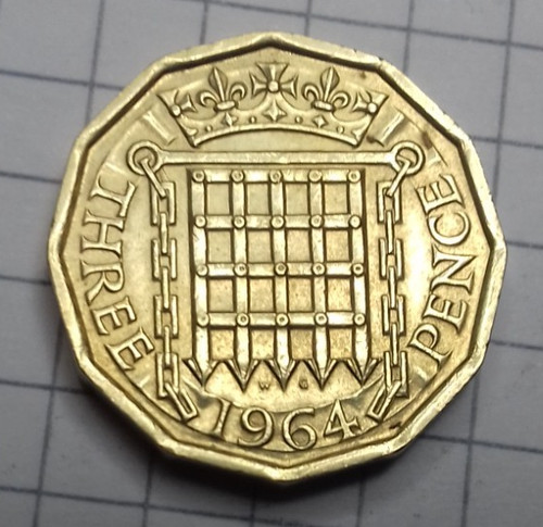 Großbritannien pence 1964 - 3, pence,