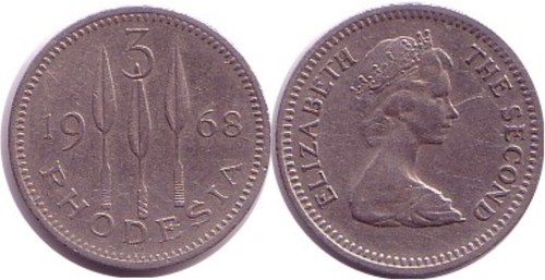 Rhodesien pence 1968 - rhodesien,