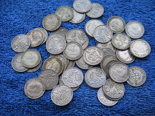 Britische silber drei pence - 25,