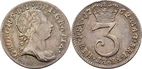 Großbritannien pence 1762 - 3,