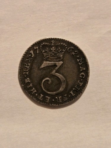 1762 maundy pence george - 3d,