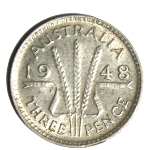 Australien pence 1948 silber - 3,