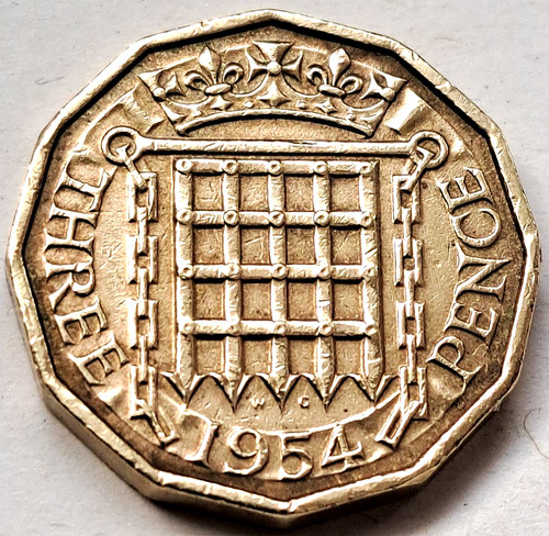 Pence 1954 ni messing - pence, ni-messing