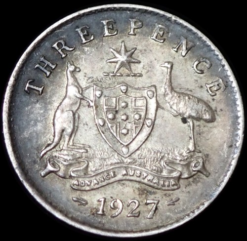 Australien pence 1927 george - 3,